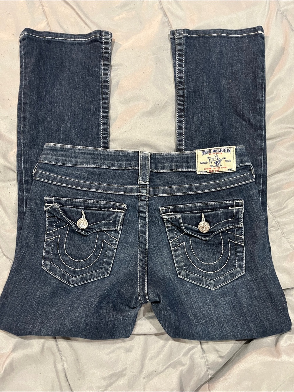 True Religion Women's Dark Indigo Bootcut Leg Jeans